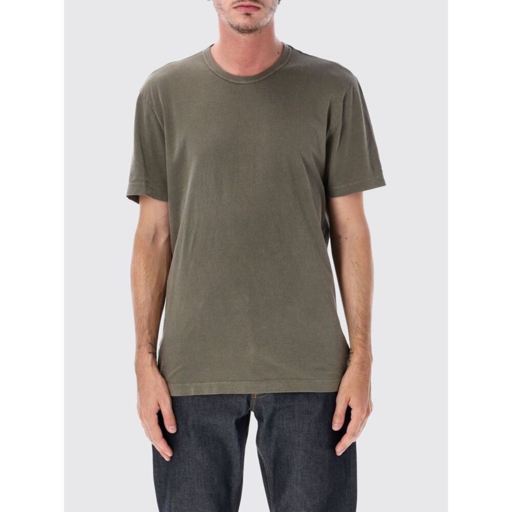 James Perse Men James Perse Short-Sleeved Cotton T-Shirt With Crew Neck